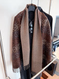 Reversible Fringed Patterned Scarf — hero