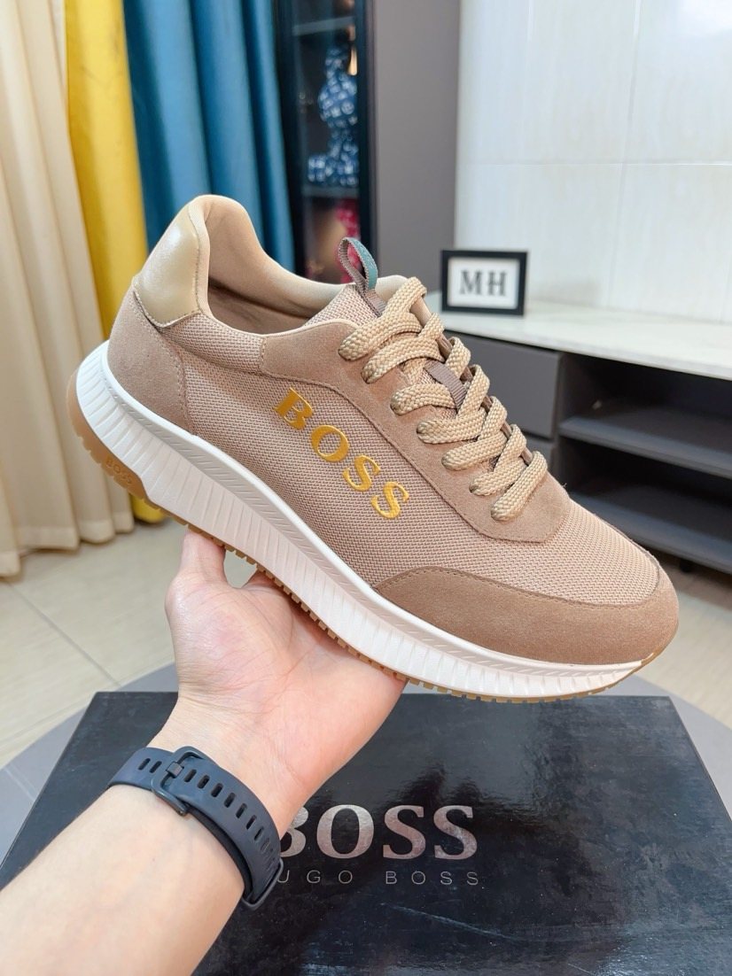 Hugo Boss Panelled Low-Top Sneakers — front