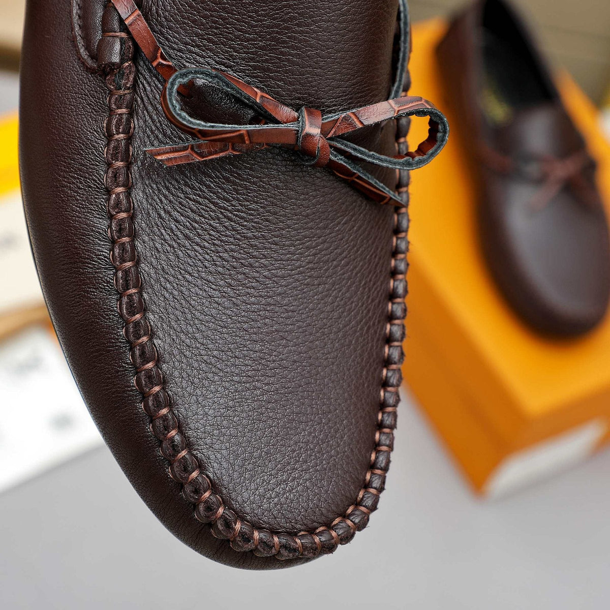 Louis Vuitton Bow Moc-Toe Loafers — back
