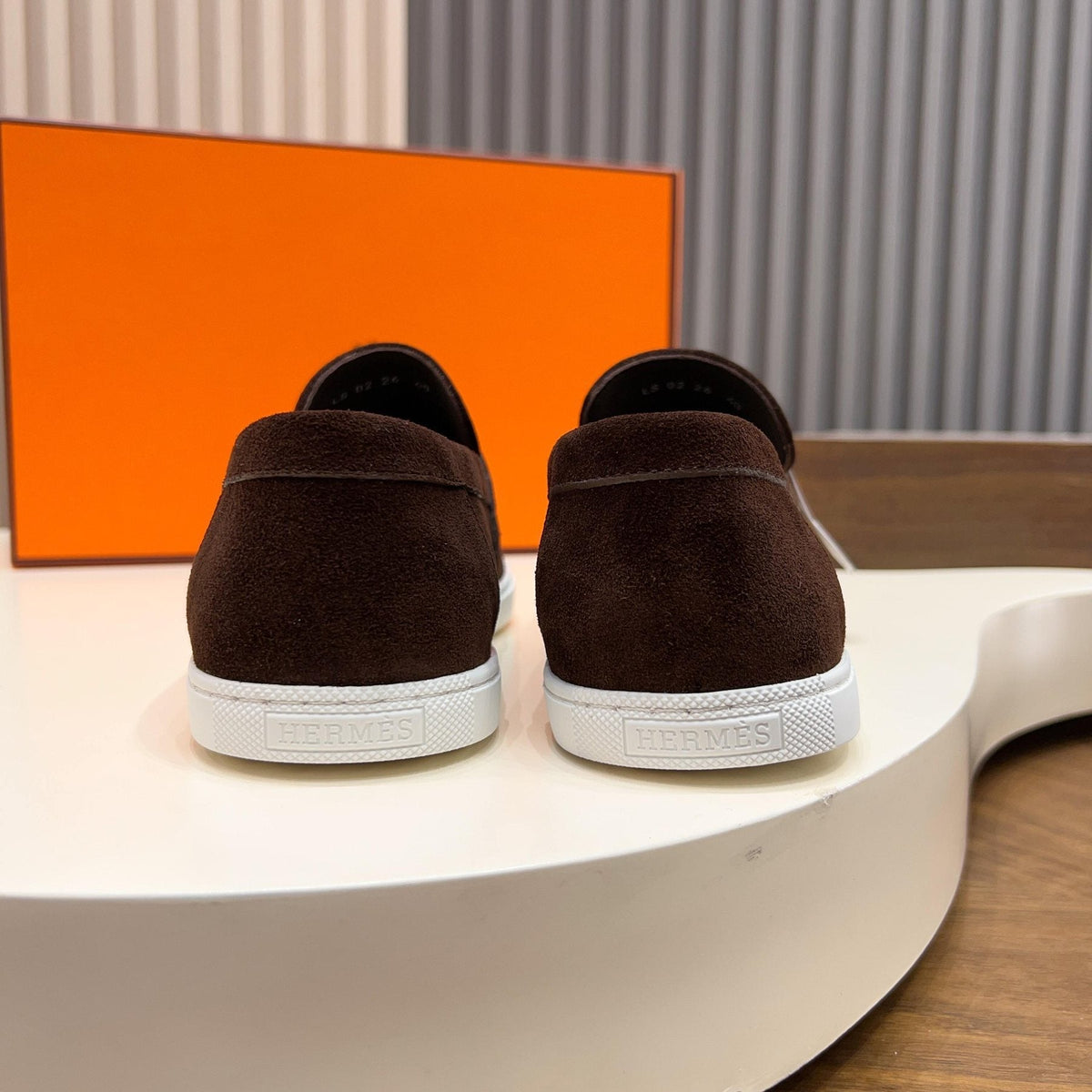 Men’s Textured Bar Loafers — back