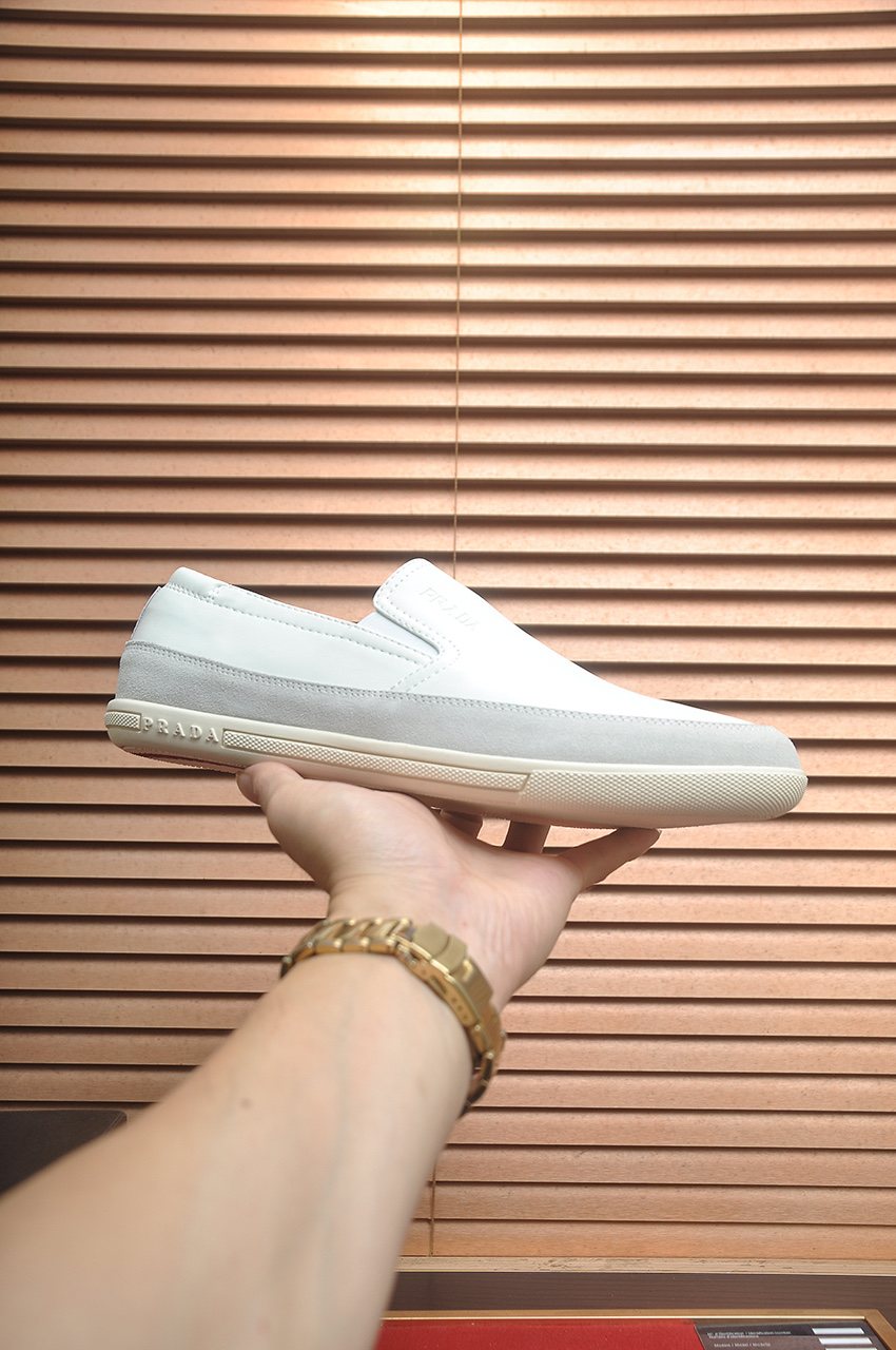 Prada Men’s Smooth Slip-On Shoes — model