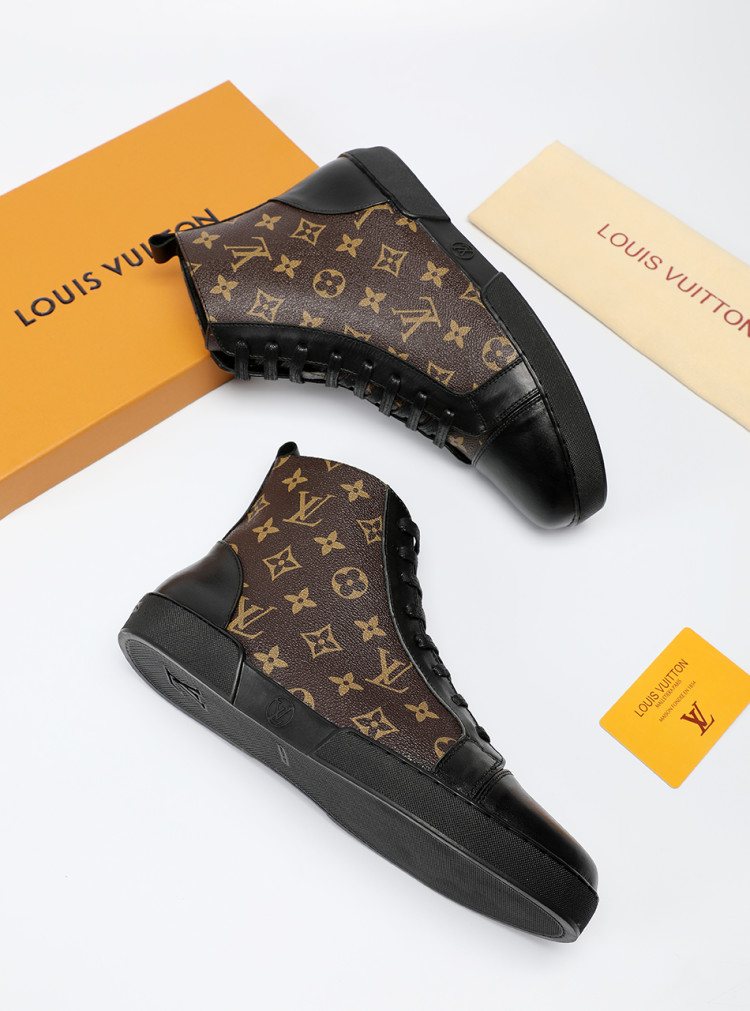 Louis Vuitton Monogram High-Top Sneakers — front