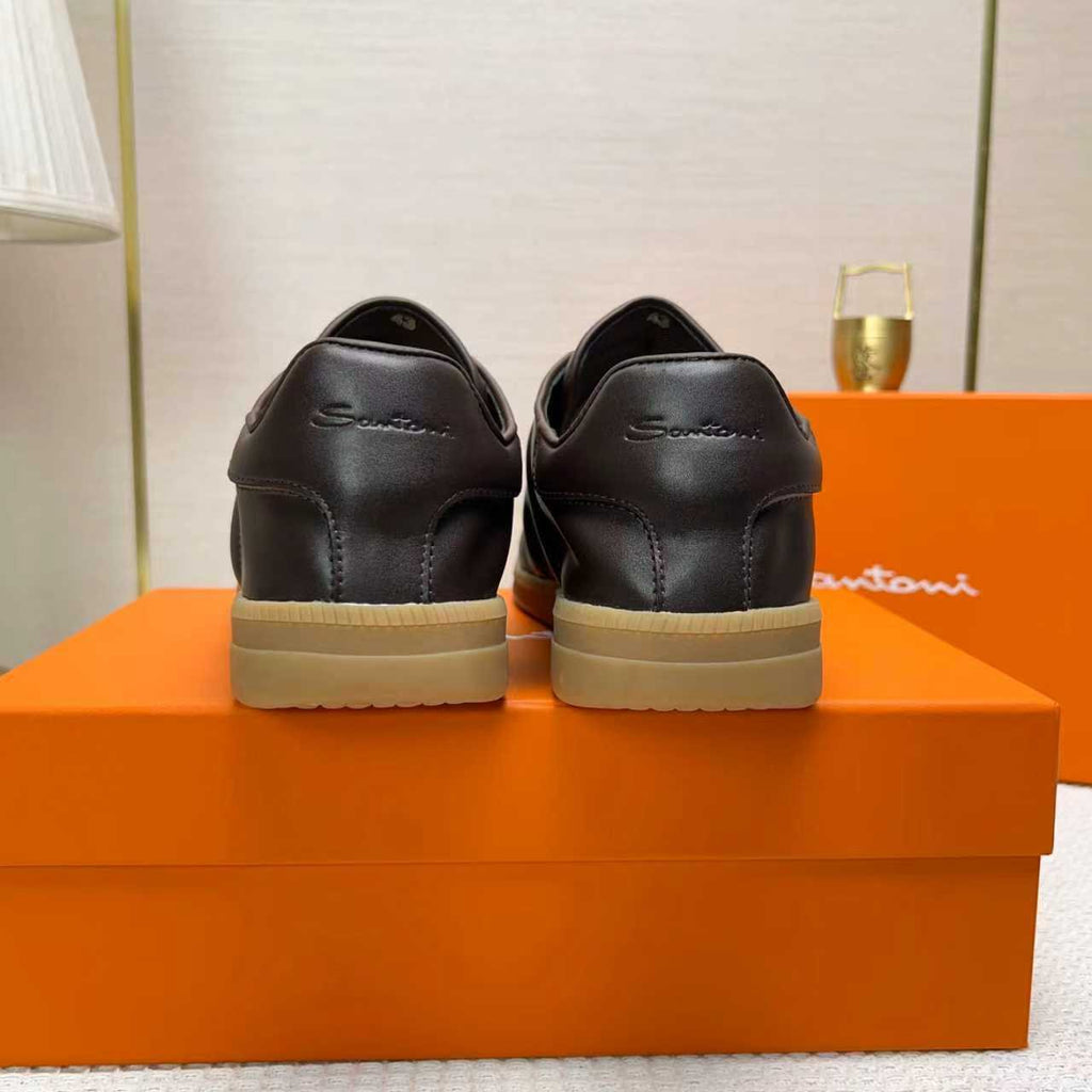 Santoni Embossed Low-Top Sneakers — back