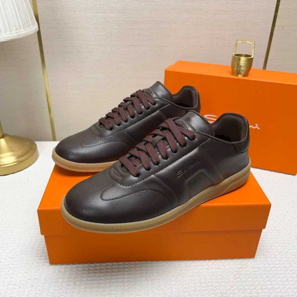 Santoni Embossed Low-Top Sneakers — front